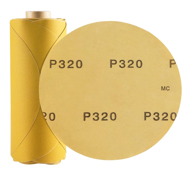 Shawya 100 PCS 6 Inch PSA Sanding Discs 320 Grit Sticky-Back Sandpaper Roll Adhesive Backed Sandpaper for DA Sander Self Stick Round Automotive Sandpaper - Image 1
